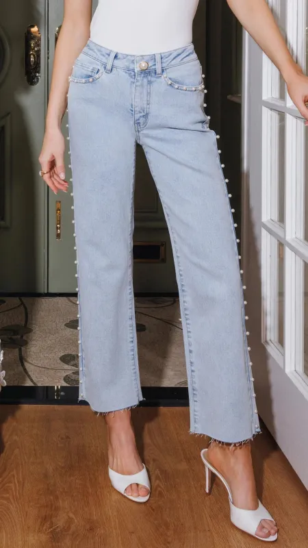 Generation Love - Han Pearl Jeans - Light Blue/Pearl made by Generation Love