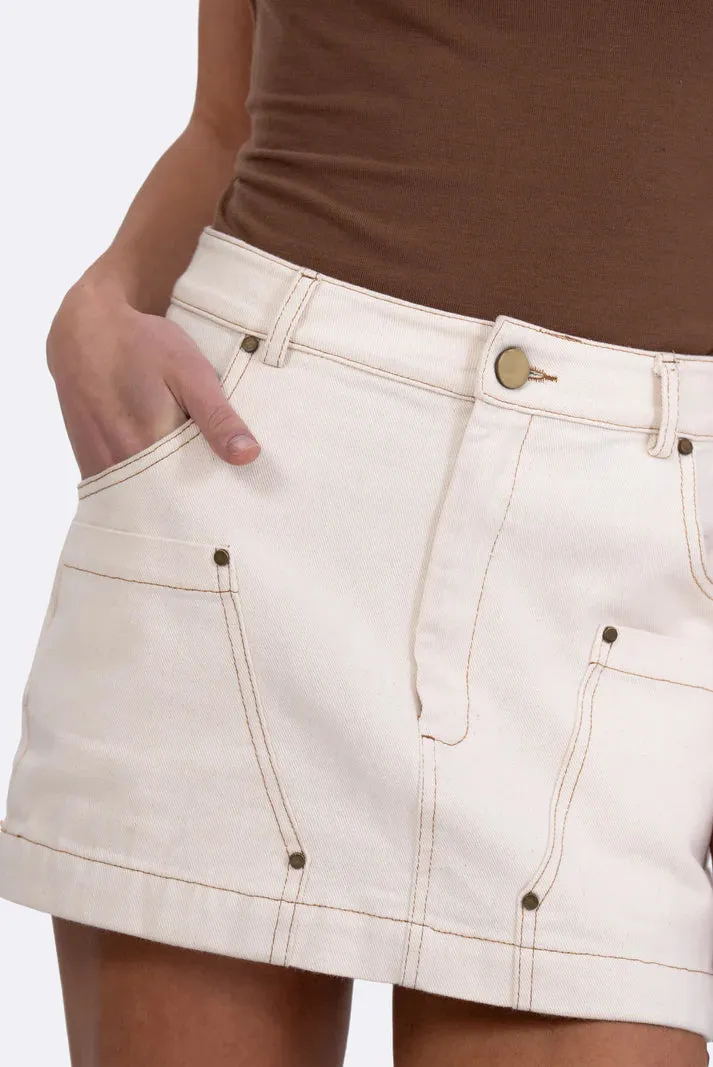Parentezi - Harper Denim Skirt - Ivory sold by Jessie Boutique product image thumbnail 2
