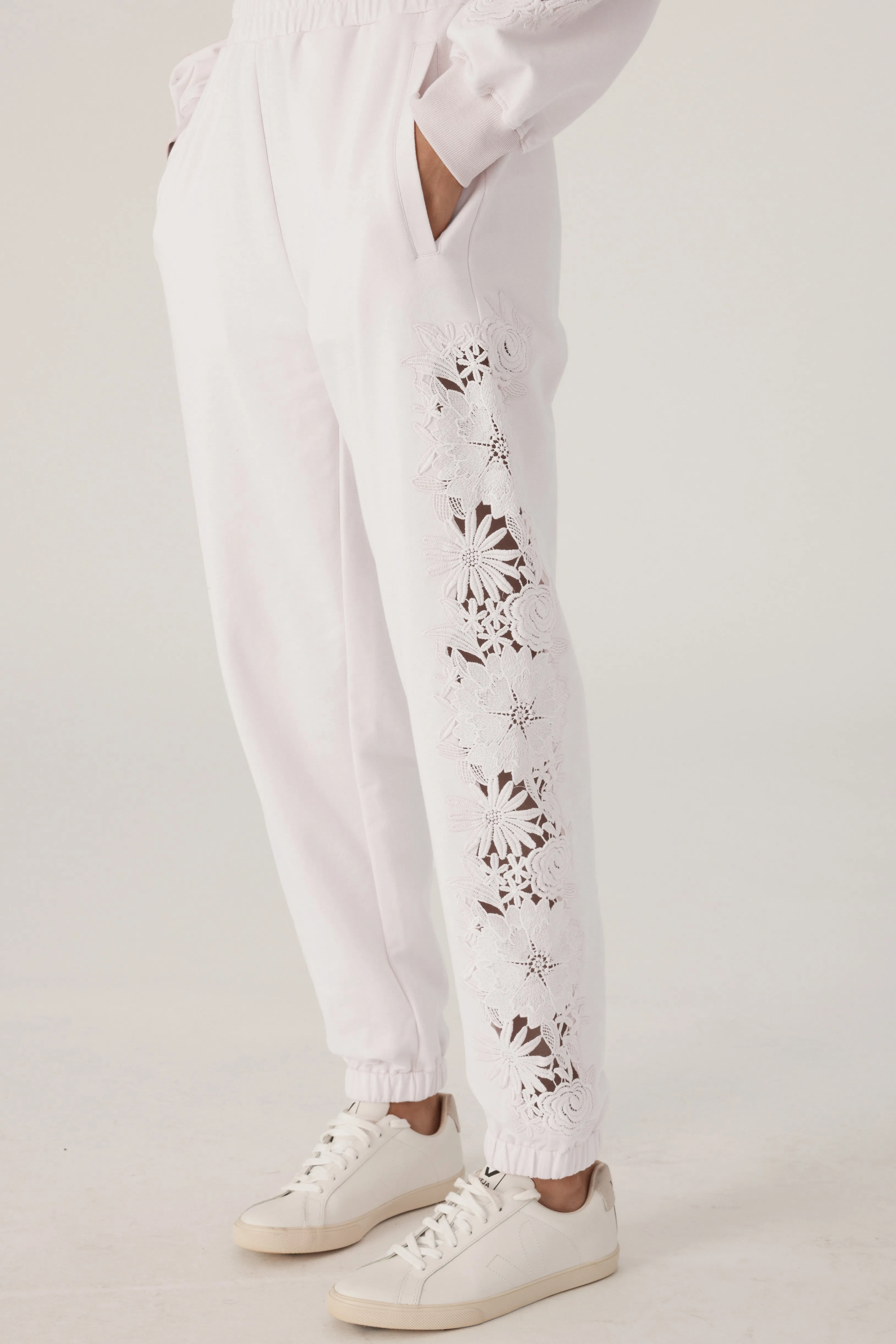 Generation Love - Winnie Lace Combo Jogger - White sold by Jessie Boutique product image thumbnail 2