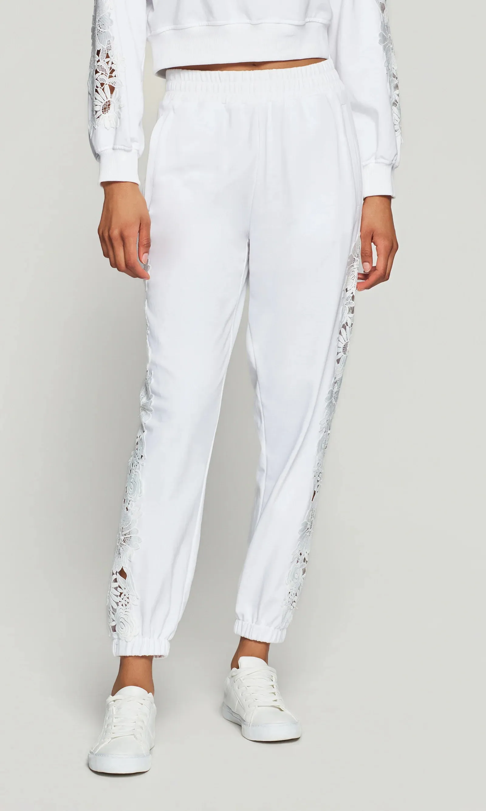 Generation Love - Winnie Lace Combo Jogger - White sold by Jessie Boutique product image thumbnail 4