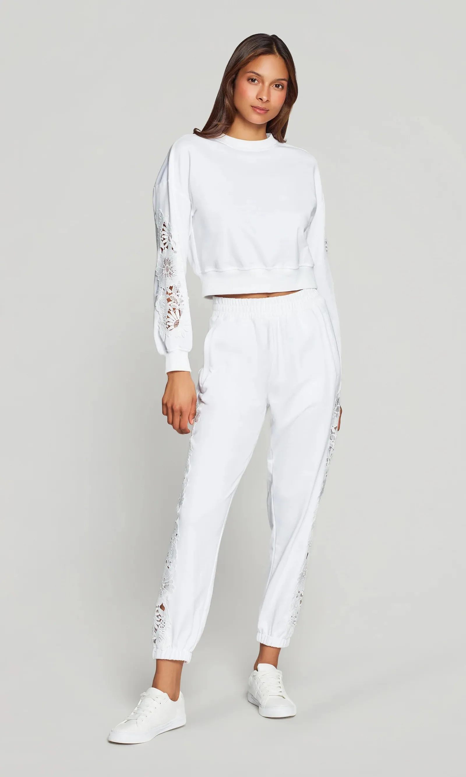 Generation Love - Winnie Lace Combo Jogger - White sold by Jessie Boutique product image thumbnail 3