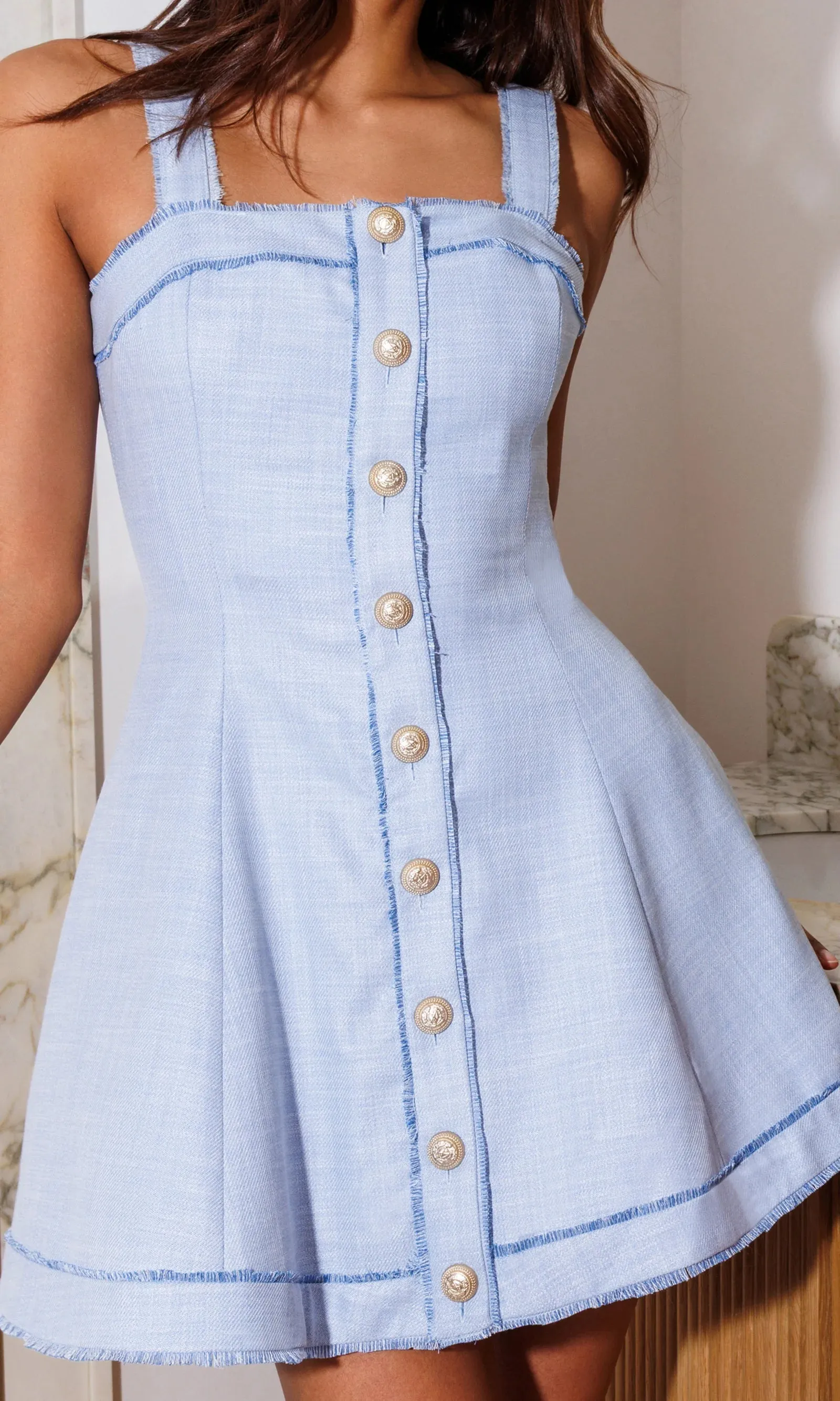 Generation Love - Whitney Chambray Suiting Dress - Chambray Blue sold by Jessie Boutique product image thumbnail 5
