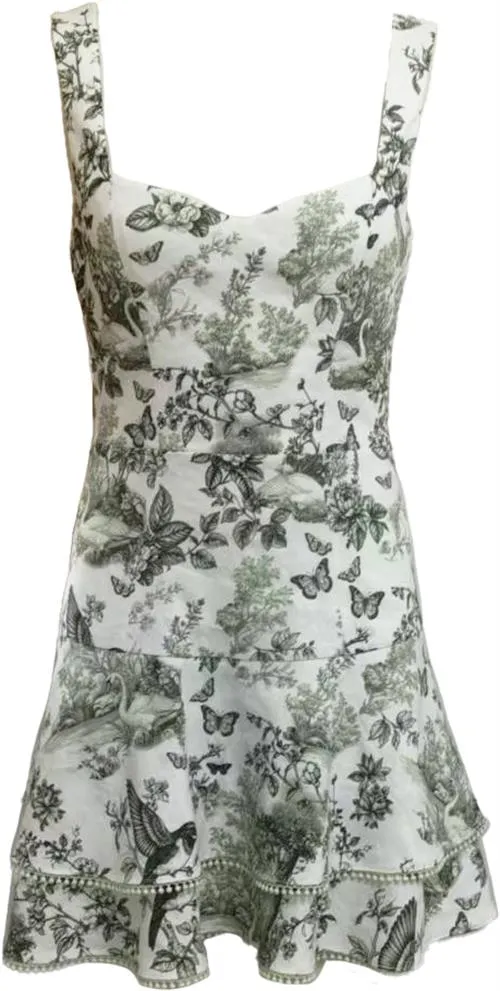 Alice + Olivia - Miriam Sweetheart Drop Waist Tiered Mini Dress - Daybreak sold by Jessie Boutique product image thumbnail 2