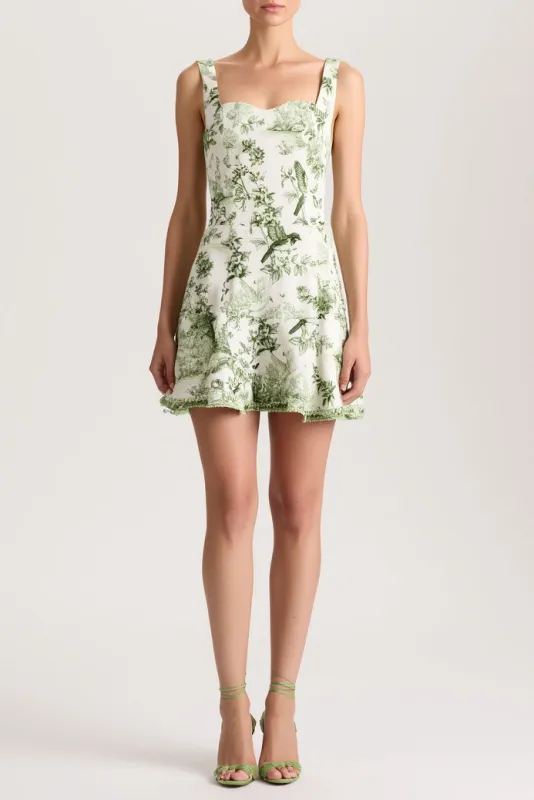 Alice + Olivia - Miriam Sweetheart Drop Waist Tiered Mini Dress - Daybreak made by Alice + Olivia