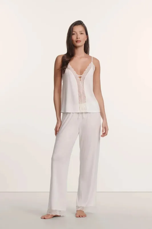 Eberjey - Lara TENCEL™ Modal Cami & Pant PJ Set - Ivory made by Eberjey