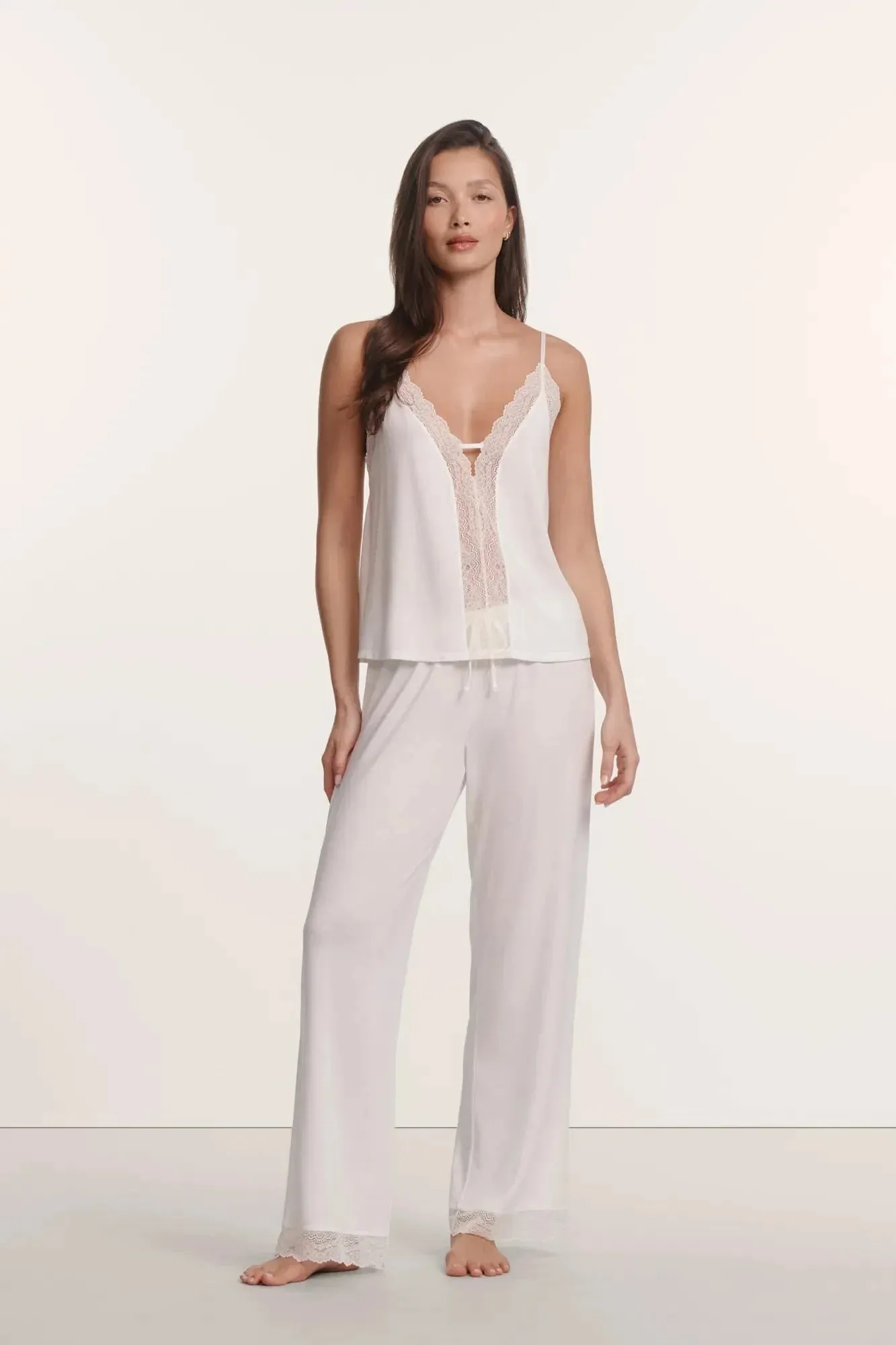 Eberjey - Lara TENCEL™ Modal Cami & Pant PJ Set - Ivory sold by Jessie Boutique