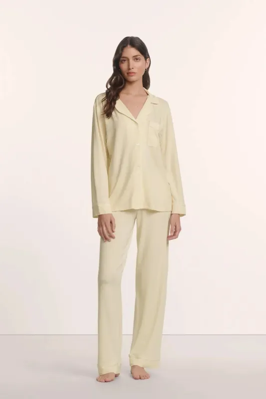 Eberjey - Gisele The Long PJ Set - Buttercream/Ivory made by Eberjey