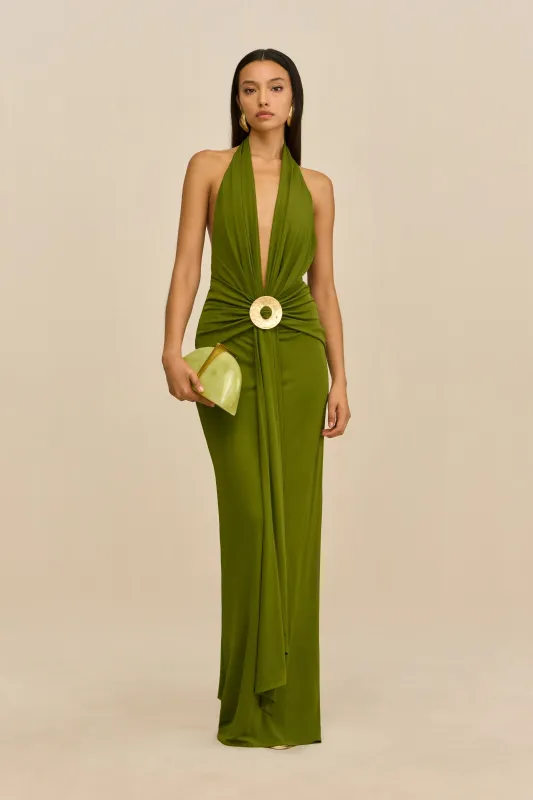 Cult Gaia - Chii Gown - Deep Pasture made by Cult Gaia