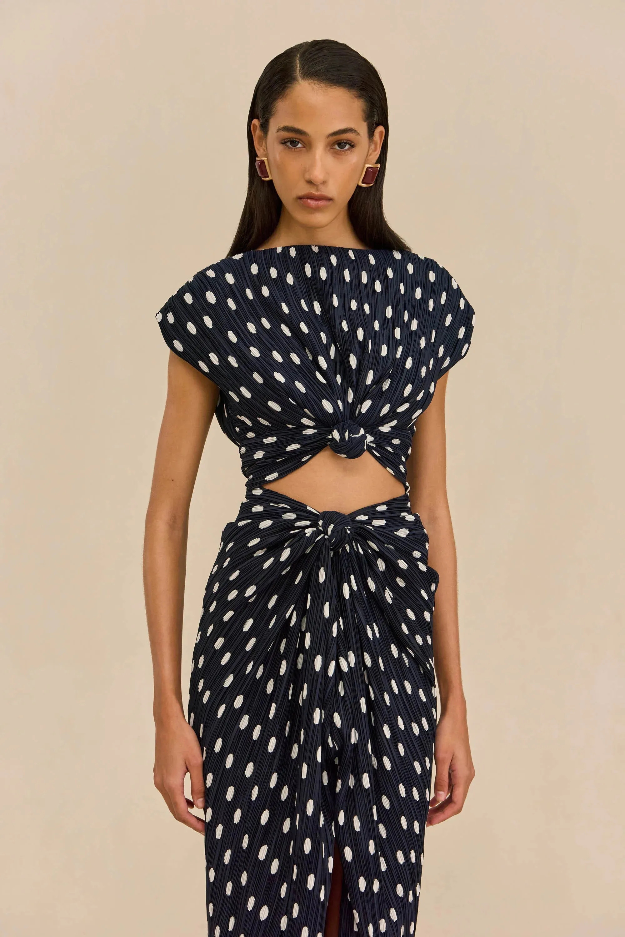 Cult Gaia - Aira Dress - Small Dot Deep Lake sold by Jessie Boutique product image thumbnail 4