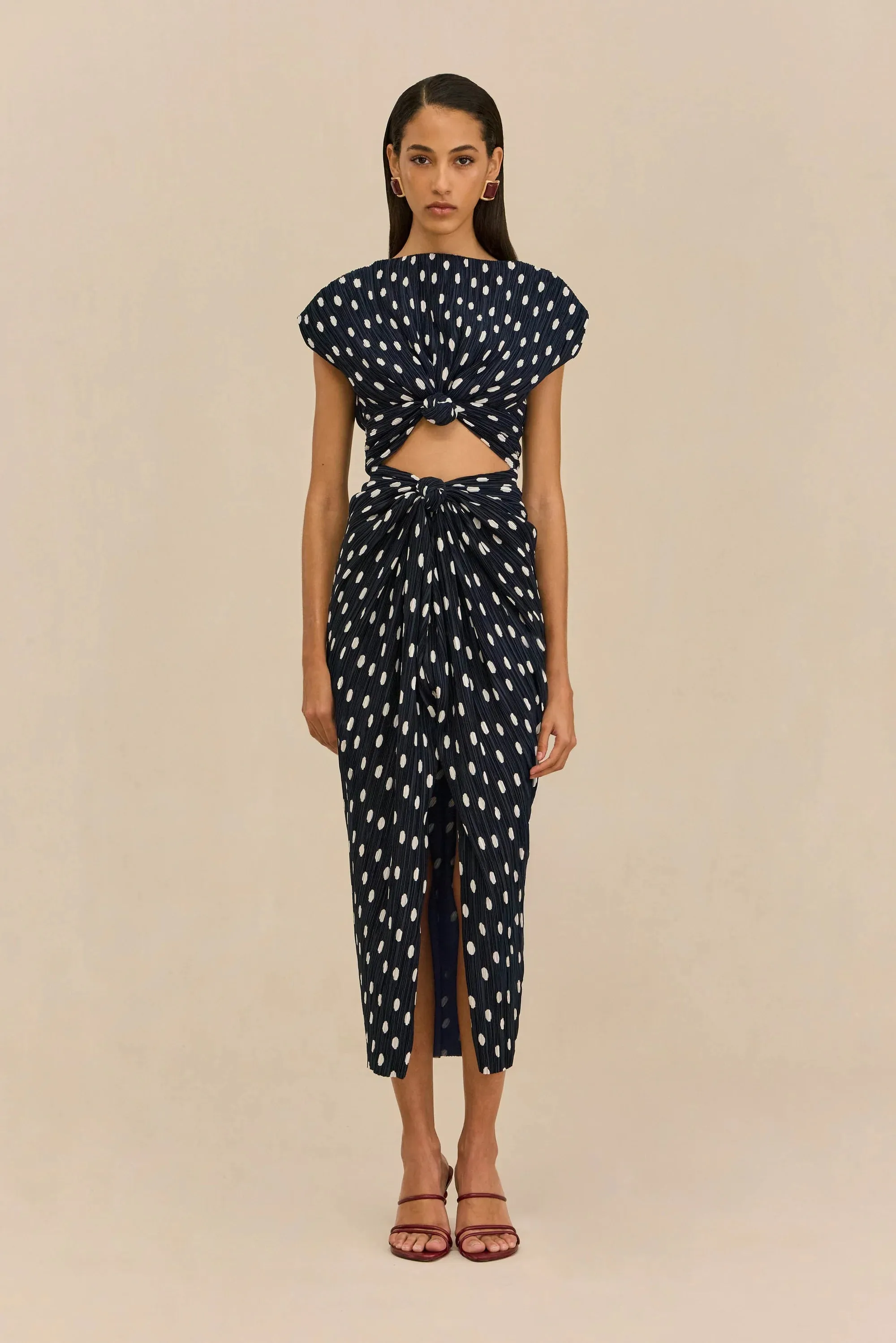 Cult Gaia - Aira Dress - Small Dot Deep Lake sold by Jessie Boutique