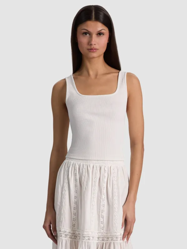Alice + Olivia - Daryn Tank Top - Off White made by Alice + Olivia