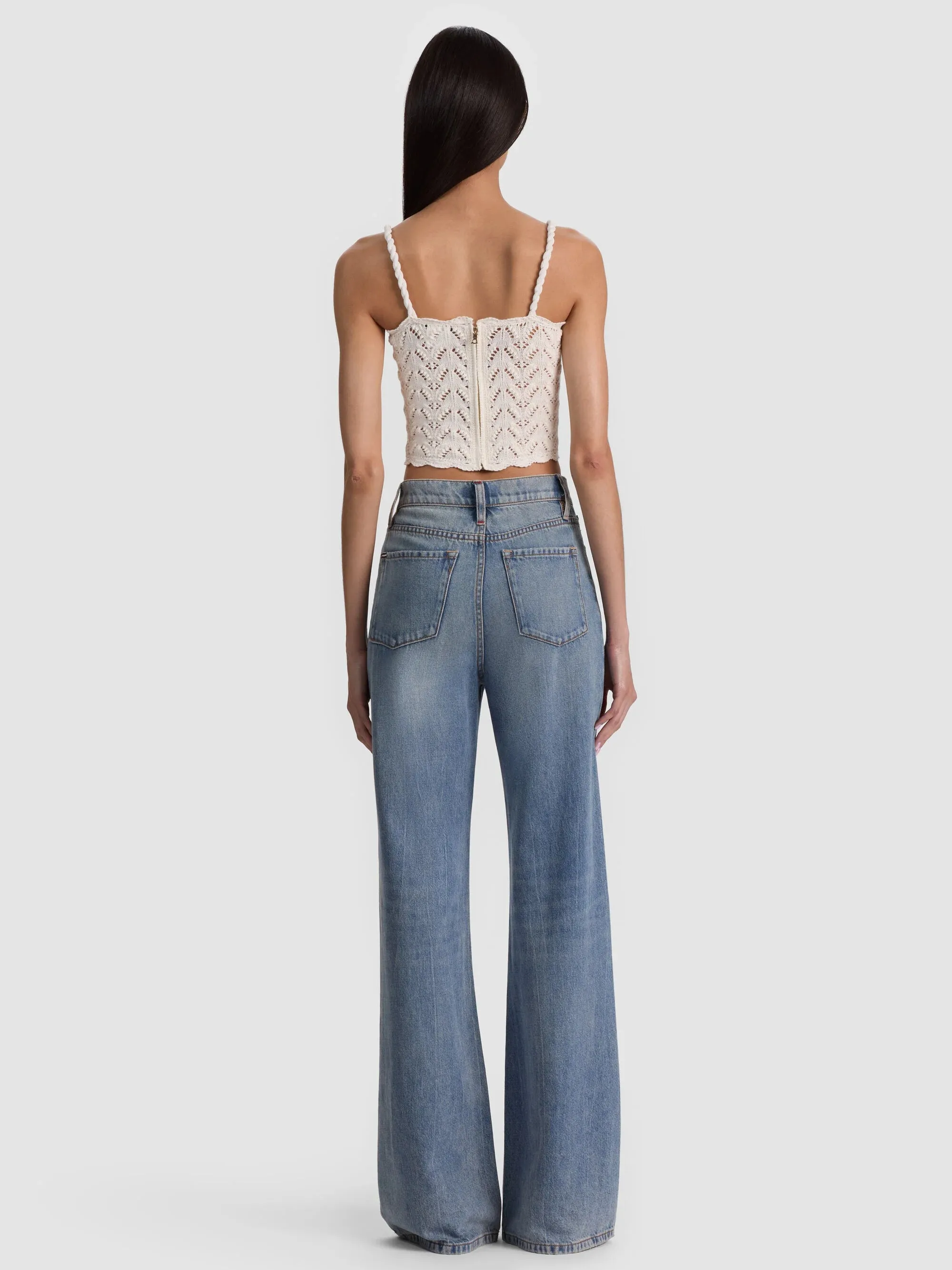 Alice + Olivia - Sid Crochet Tank - Soft White sold by Jessie Boutique product image thumbnail 3