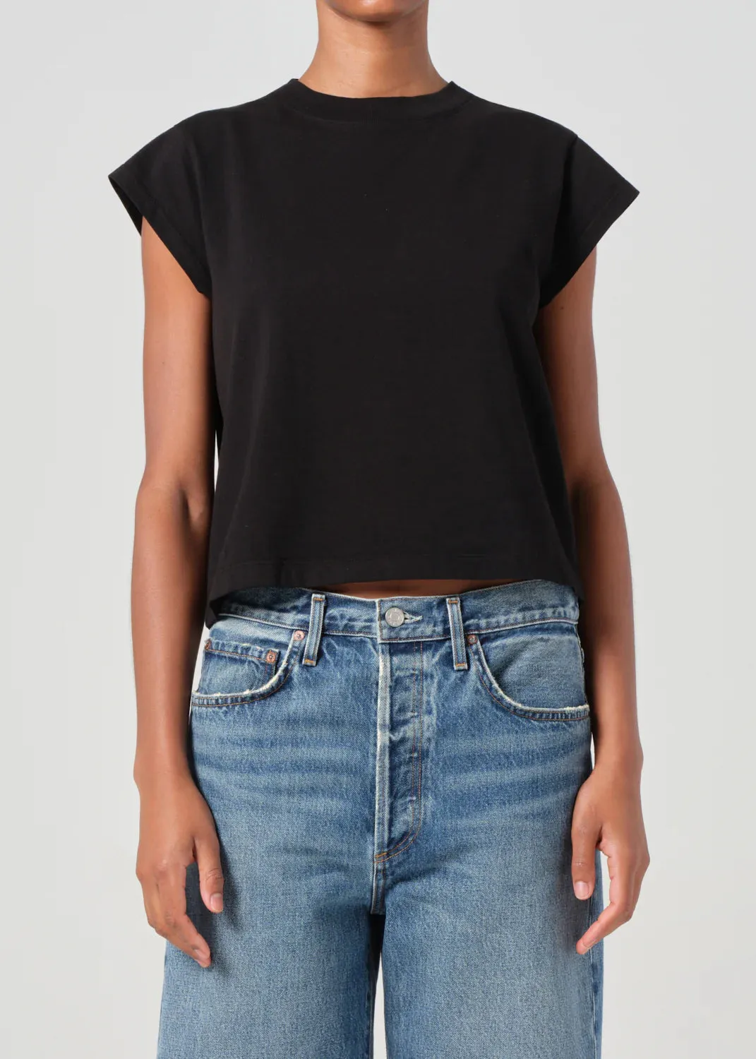 Agolde - Bryce Tee - Black sold by Jessie Boutique