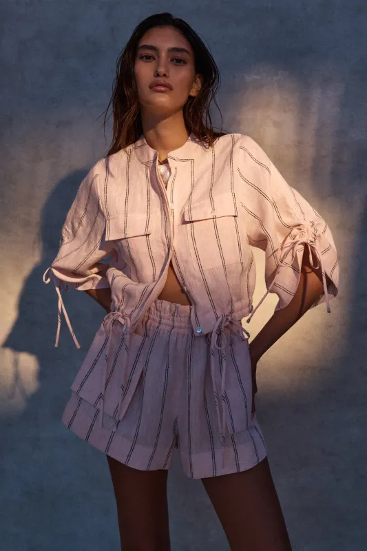 Hevron - Eva Top - Peach Stripe made by Jessie Boutique