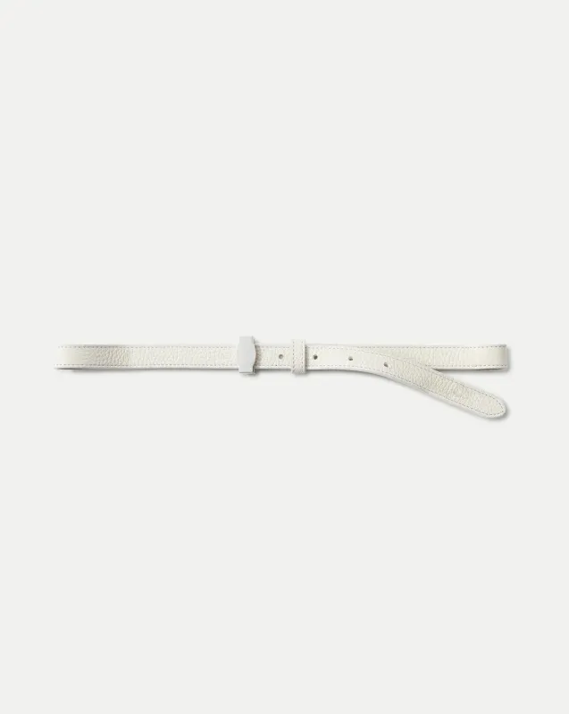 Veronica Beard - Dash Leather Belt - Off White made by Veronica Beard