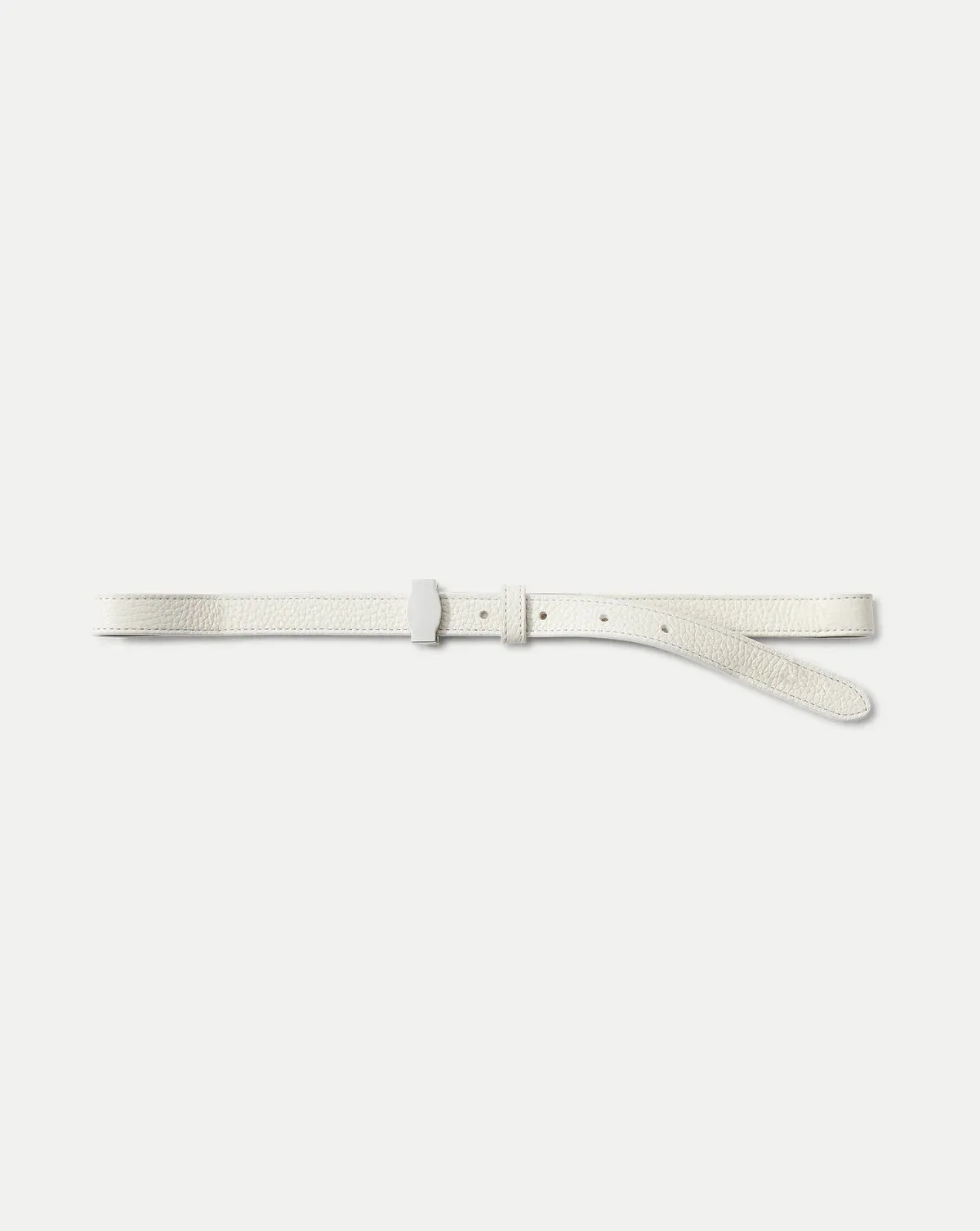 Veronica Beard - Dash Leather Belt - Off White sold by Jessie Boutique