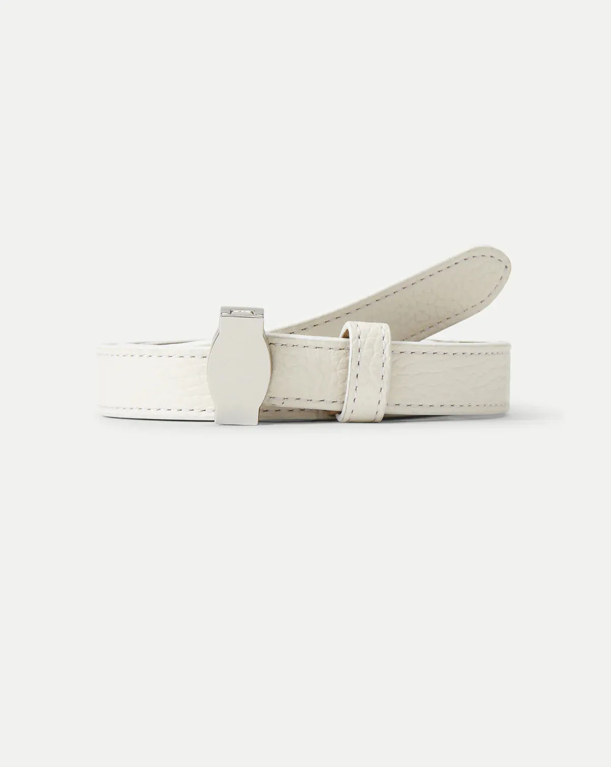 Veronica Beard - Dash Leather Belt - Off White sold by Jessie Boutique product image thumbnail 3