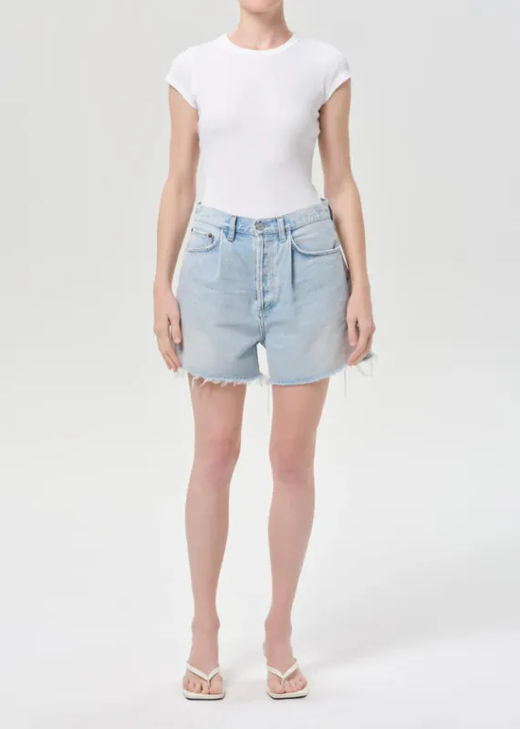 Agolde - Rhoda Pleated A-Line Short - Detach made by Agolde