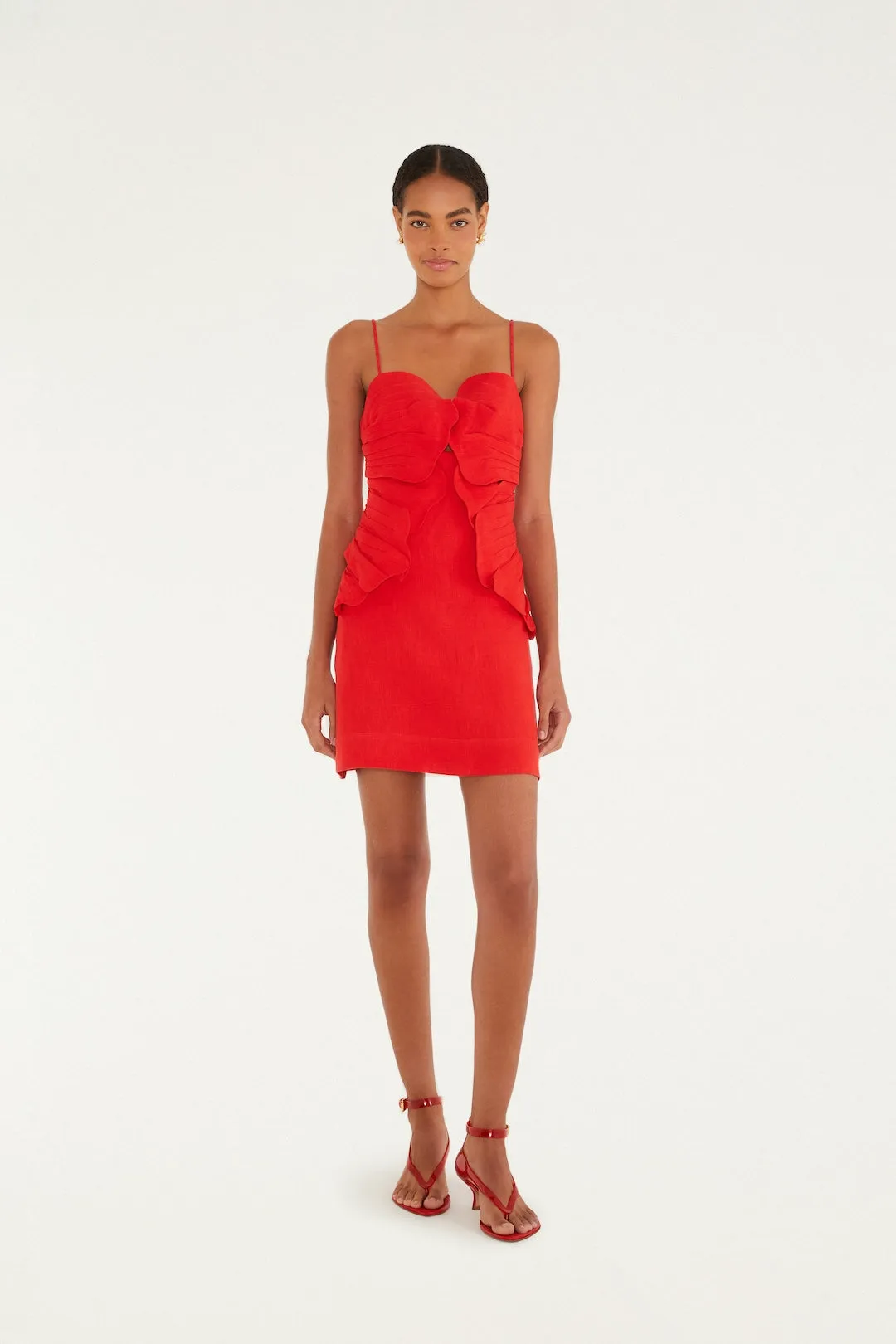 Farm Rio - Sleeveless Flower Mini Dress - Red sold by Jessie Boutique product image thumbnail 2