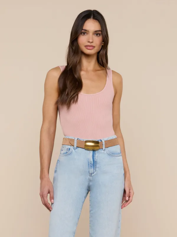L'agence - Nica Scoopneck Bodysuit - Misty Rose made by L'AGENCE