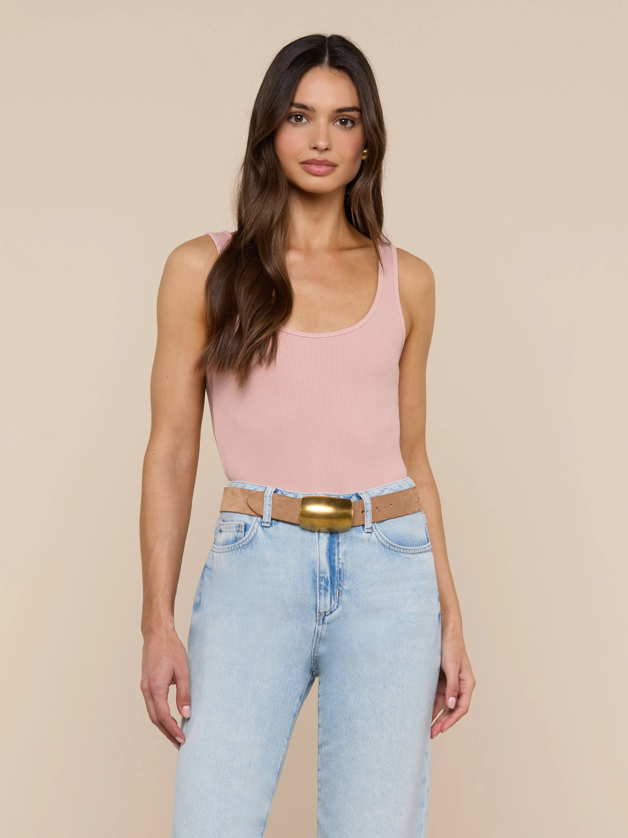 L'agence - Nica Scoopneck Bodysuit - Misty Rose sold by Jessie Boutique