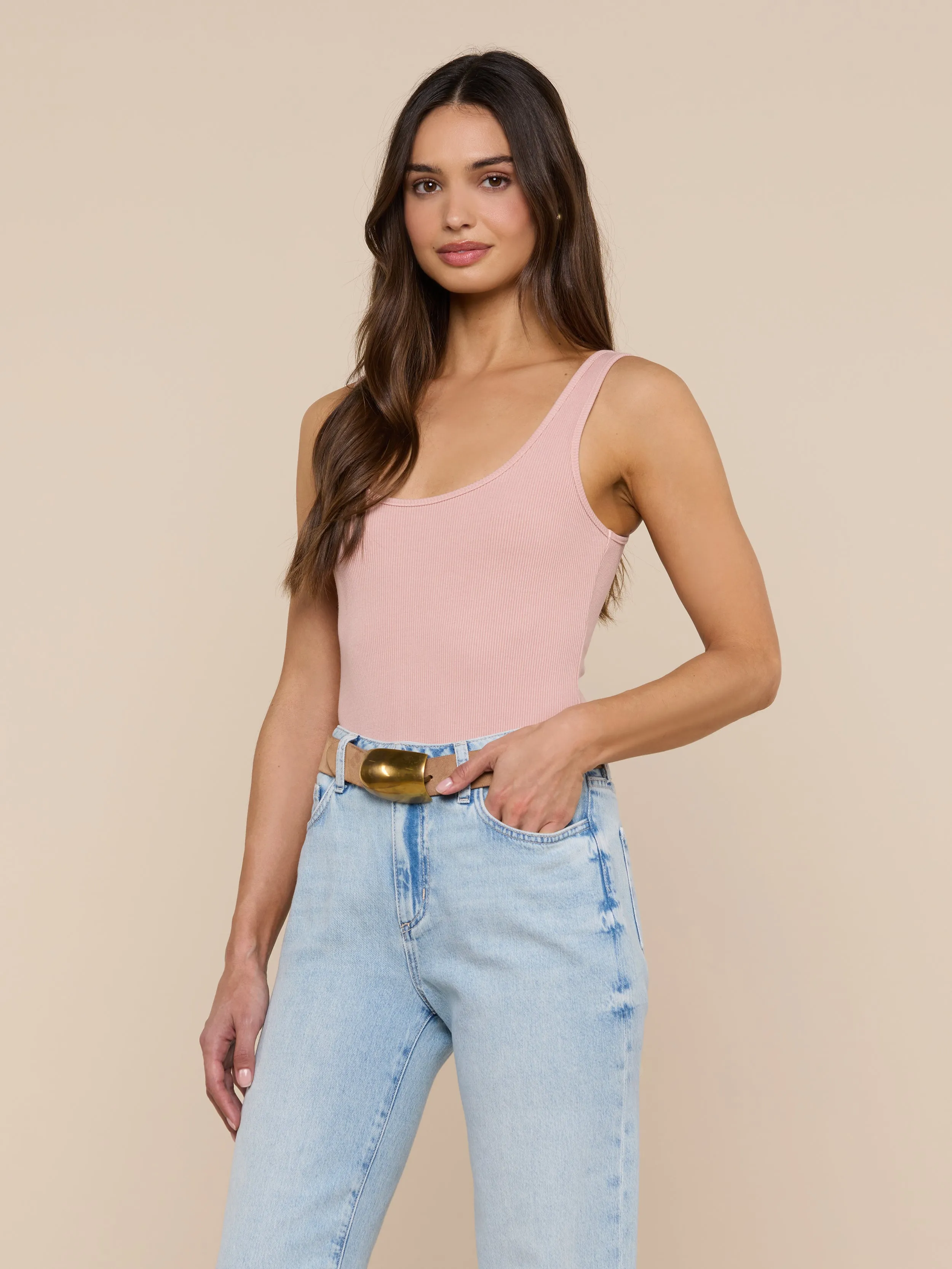 L'agence - Nica Scoopneck Bodysuit - Misty Rose sold by Jessie Boutique product image thumbnail 3