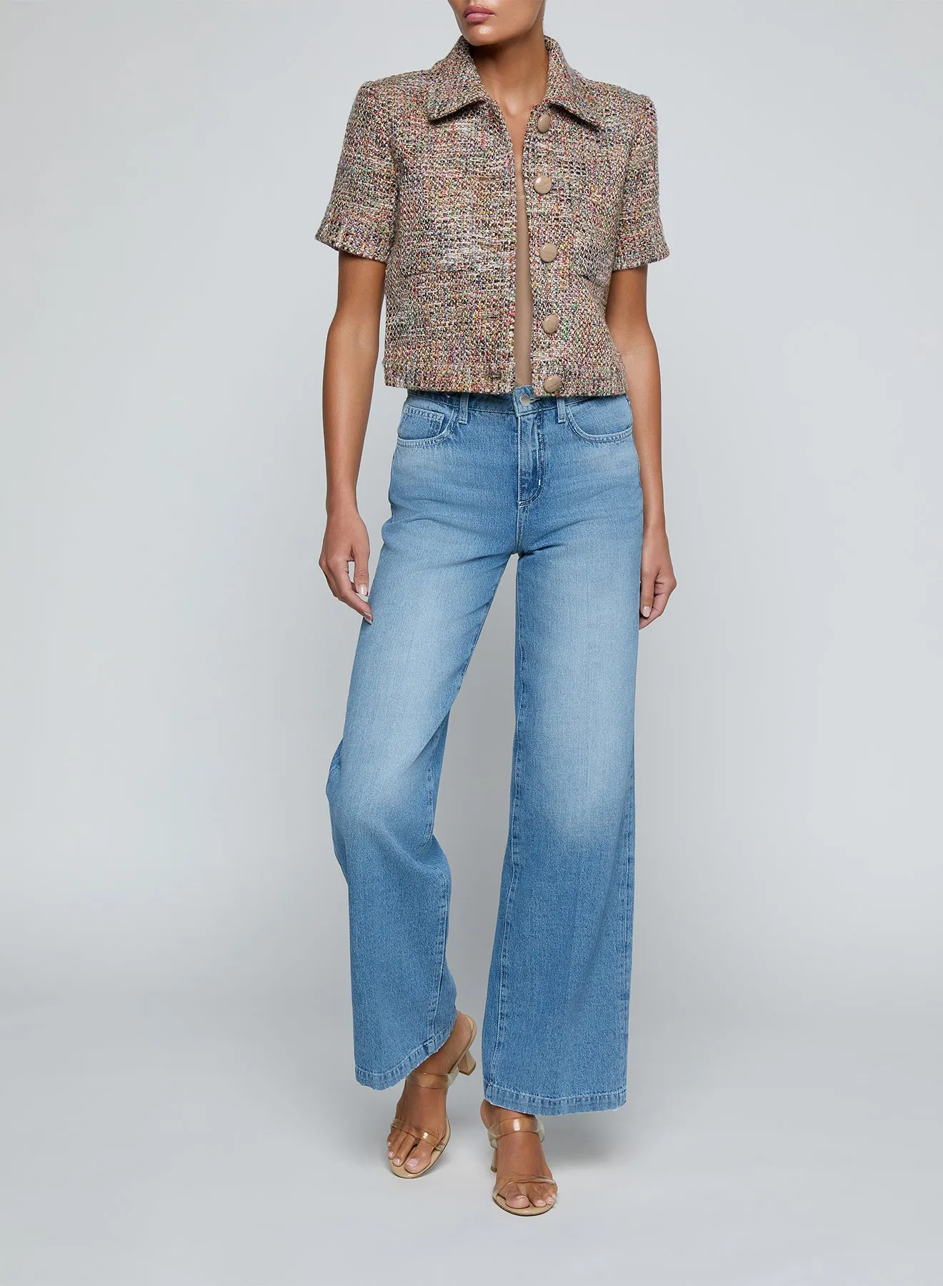 L'agence - Chita Tweed Jacket - Rainbow Tweed sold by Jessie Boutique product image thumbnail 5