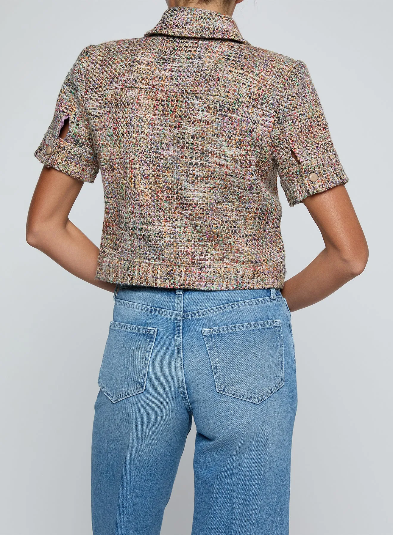 L'agence - Chita Tweed Jacket - Rainbow Tweed sold by Jessie Boutique product image thumbnail 3