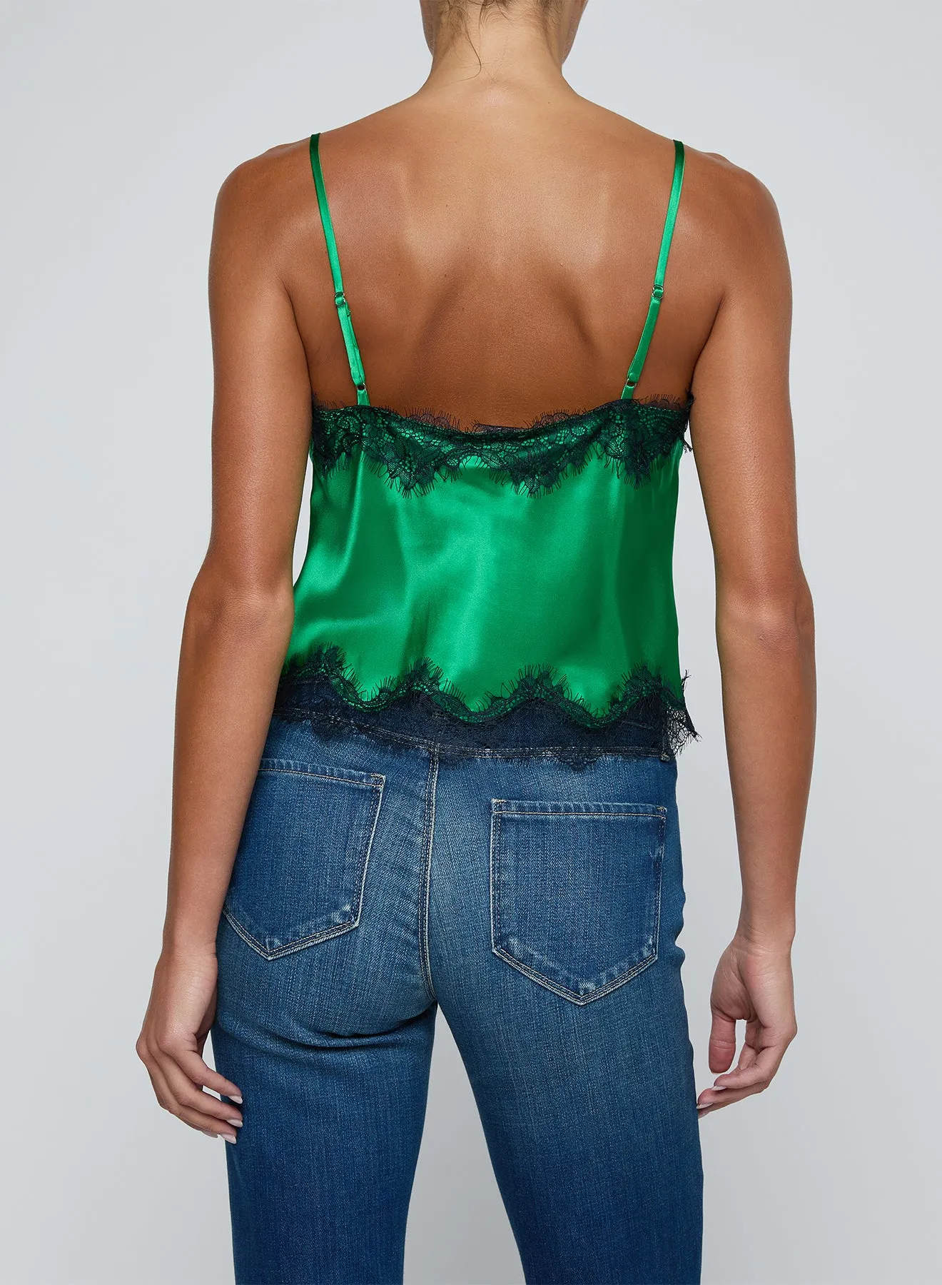 L’agence - Kimber Silk Lace Camisole - Island Green/Midnight sold by Jessie Boutique product image thumbnail 4