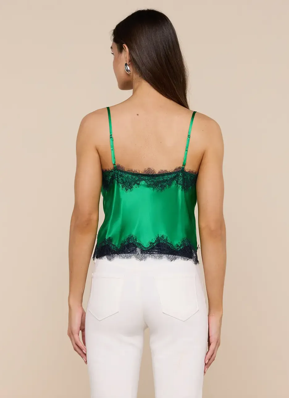 L’agence - Kimber Silk Lace Camisole - Island Green/Midnight sold by Jessie Boutique product image thumbnail 2