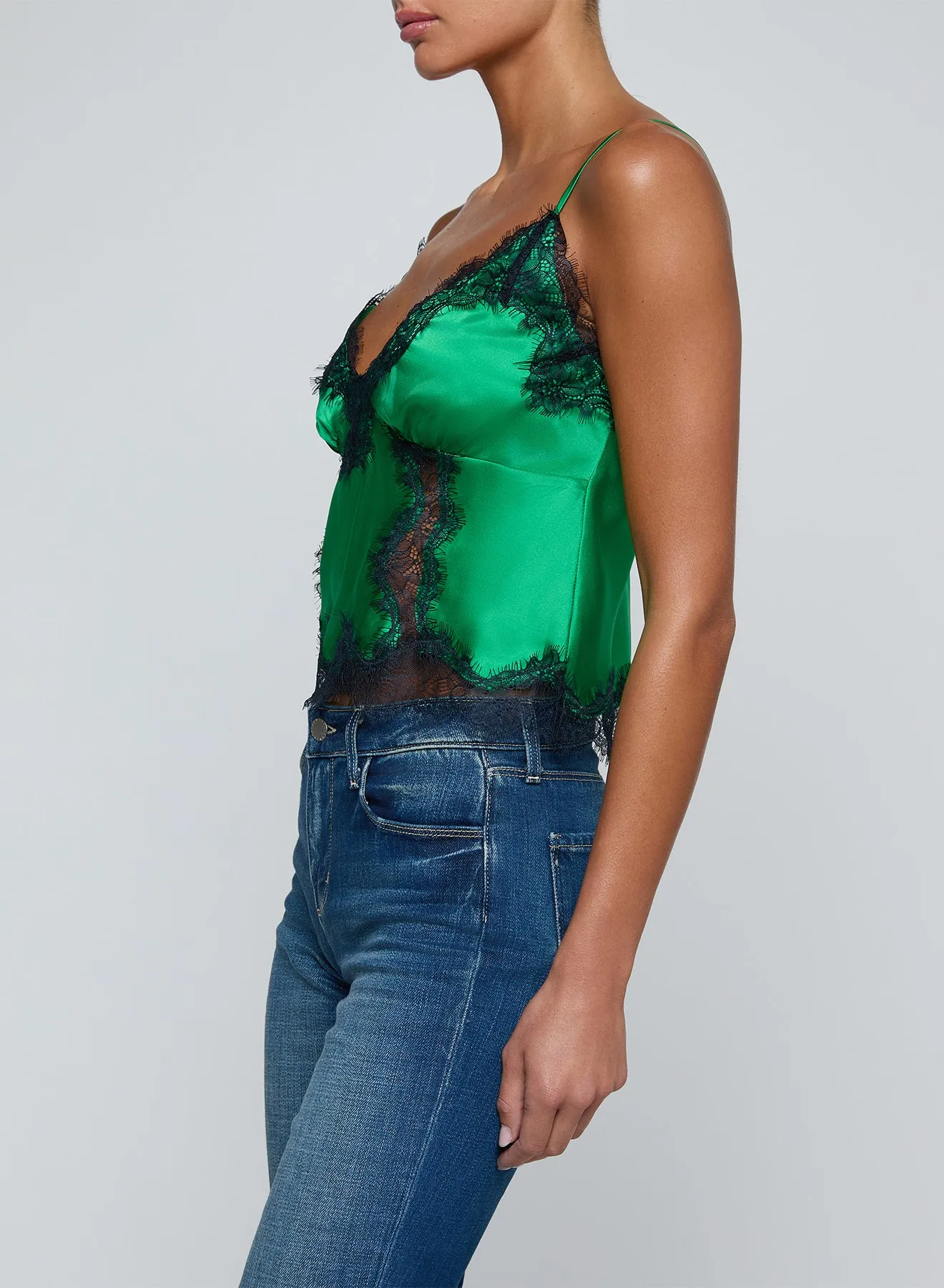 L’agence - Kimber Silk Lace Camisole - Island Green/Midnight sold by Jessie Boutique product image thumbnail 5