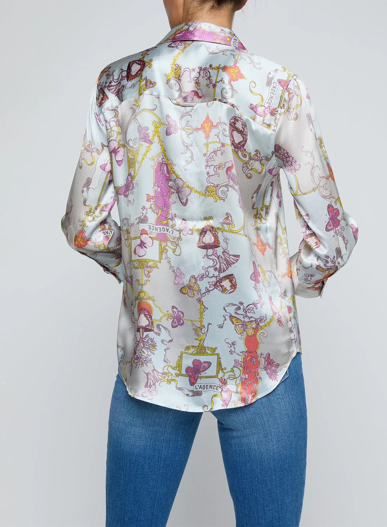 L’agence - Dani Silk Blouse - Multi Baroque Toile sold by Jessie Boutique product image thumbnail 3
