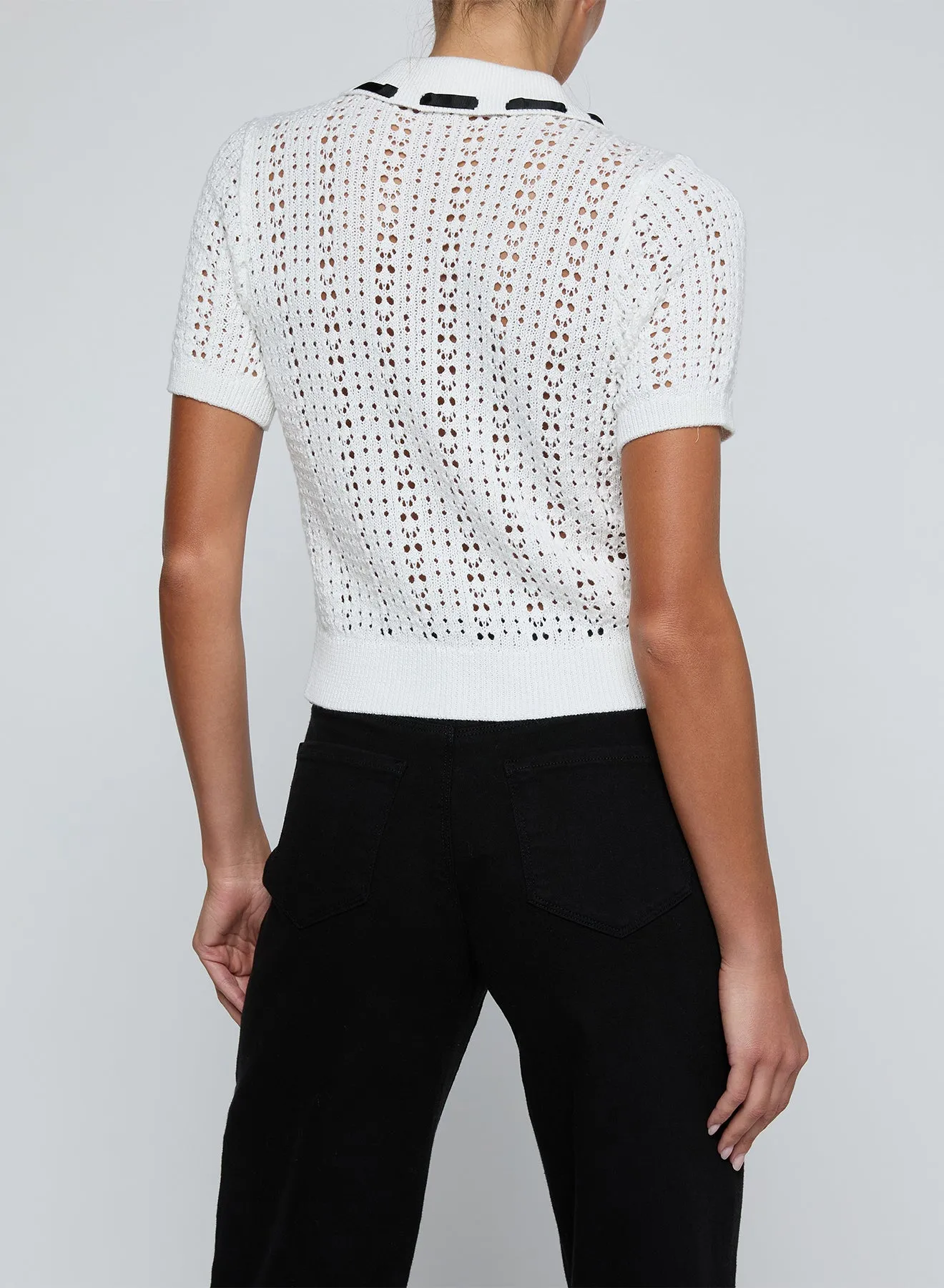 L'agence - Ninette Knit Top - Ivory/Black sold by Jessie Boutique product image thumbnail 2