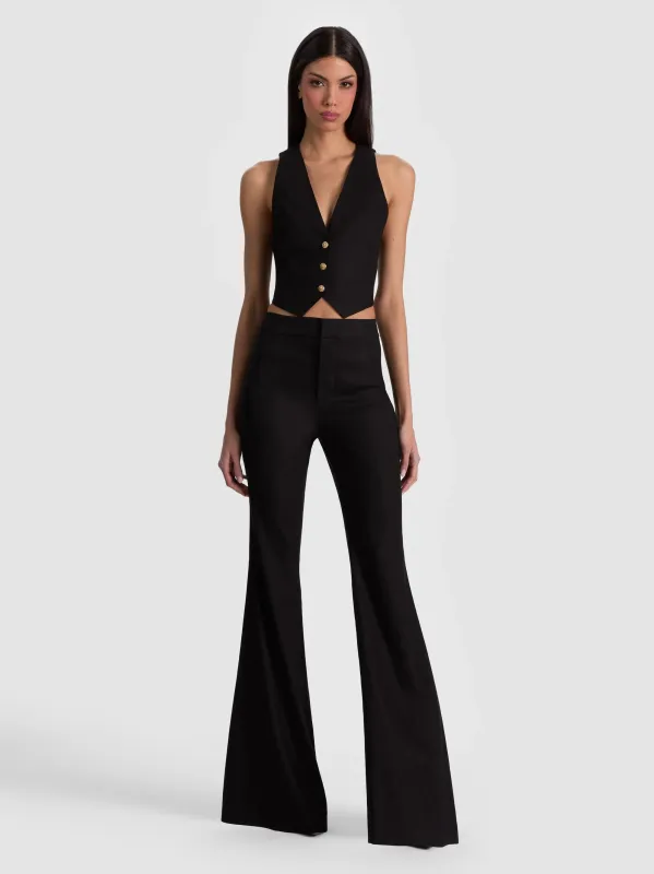 Alice + Olivia - Linden Bootcut Trouser - Black made by Alice + Olivia