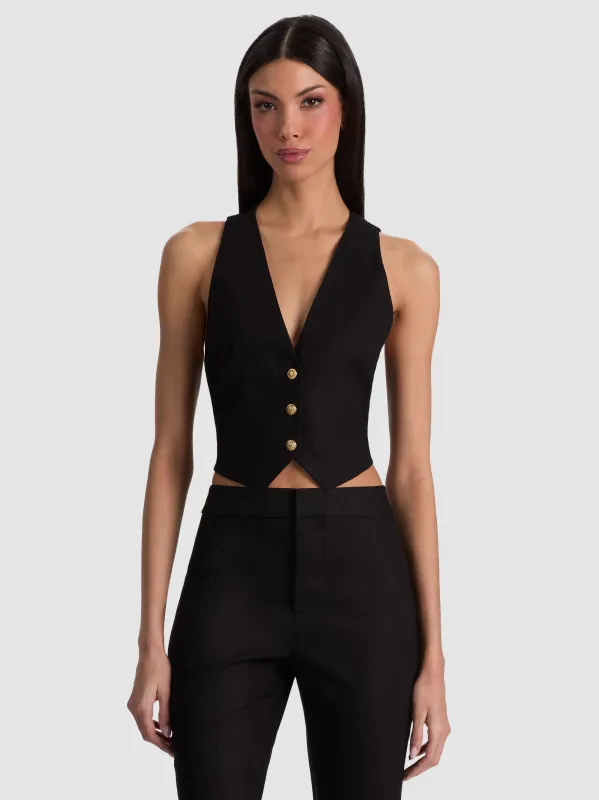 Alice + Olivia - Donna Vest - Black made by Alice + Olivia