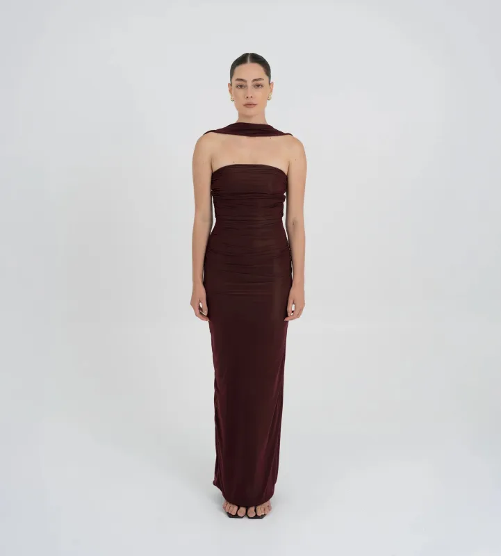 Maygel Coronel - Catedral Long Dress - Vino made by Maygel Coronel