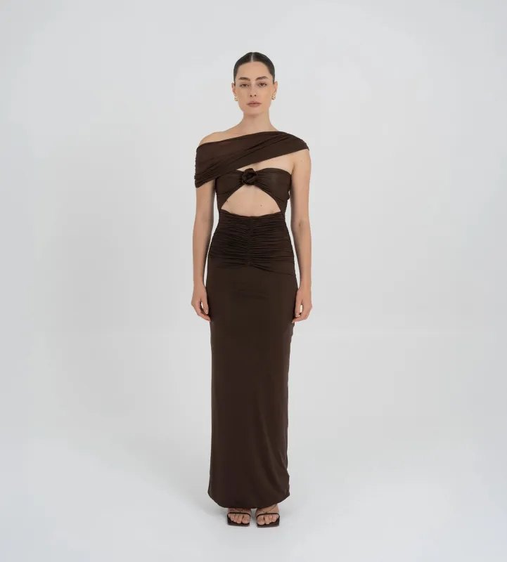 Maygel Coronel - Catedral Long Dress - Wood made by Maygel Coronel