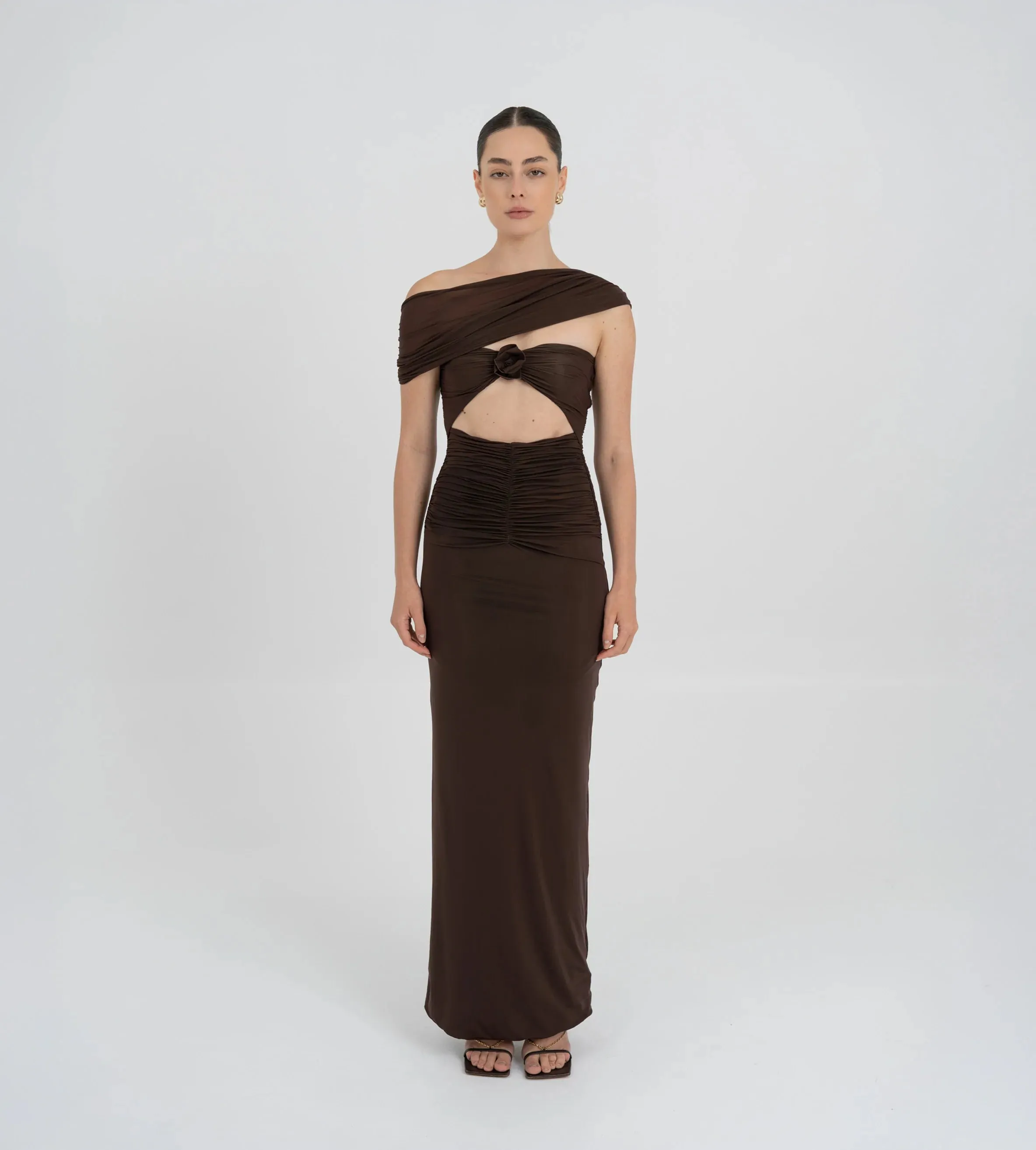 Maygel Coronel - Catedral Long Dress - Wood sold by Jessie Boutique