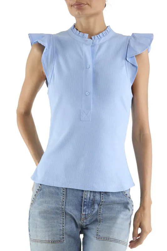 Ramy Brooke - Monroe Top - Bazaar Blue made by Ramy Brook