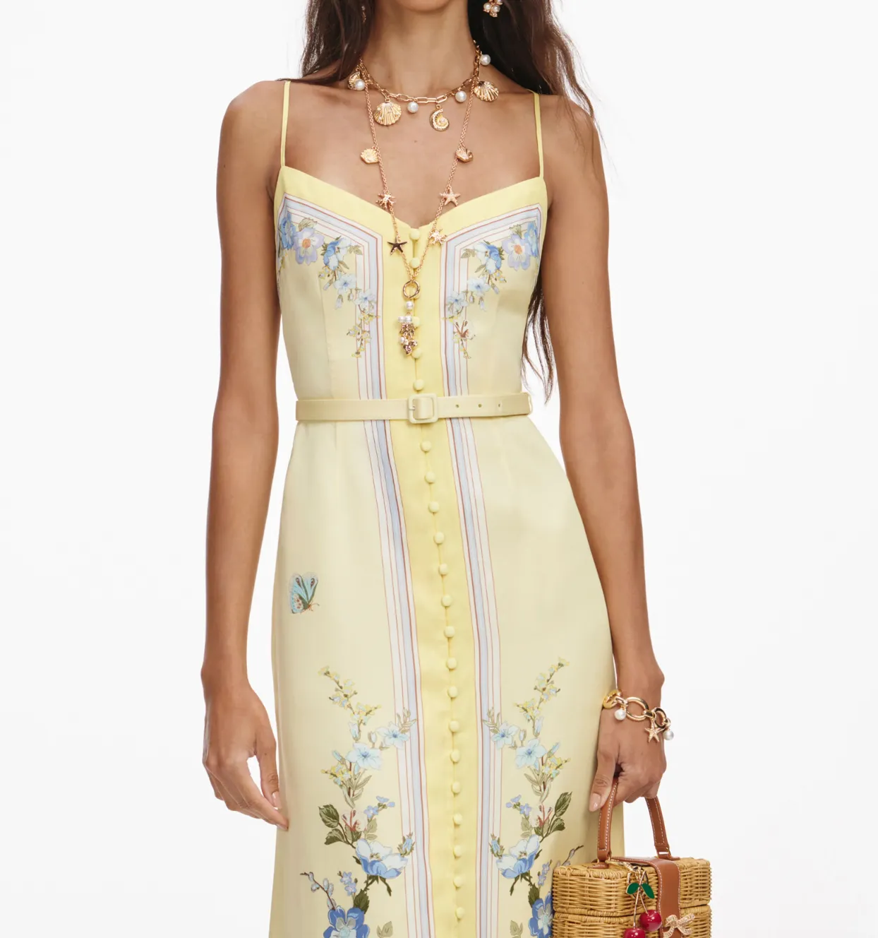 Self-portrait - Floral Midi Dress - Yellow sold by Jessie Boutique product image thumbnail 4