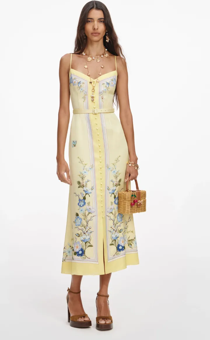 Self-portrait - Floral Midi Dress - Yellow sold by Jessie Boutique product image thumbnail 2