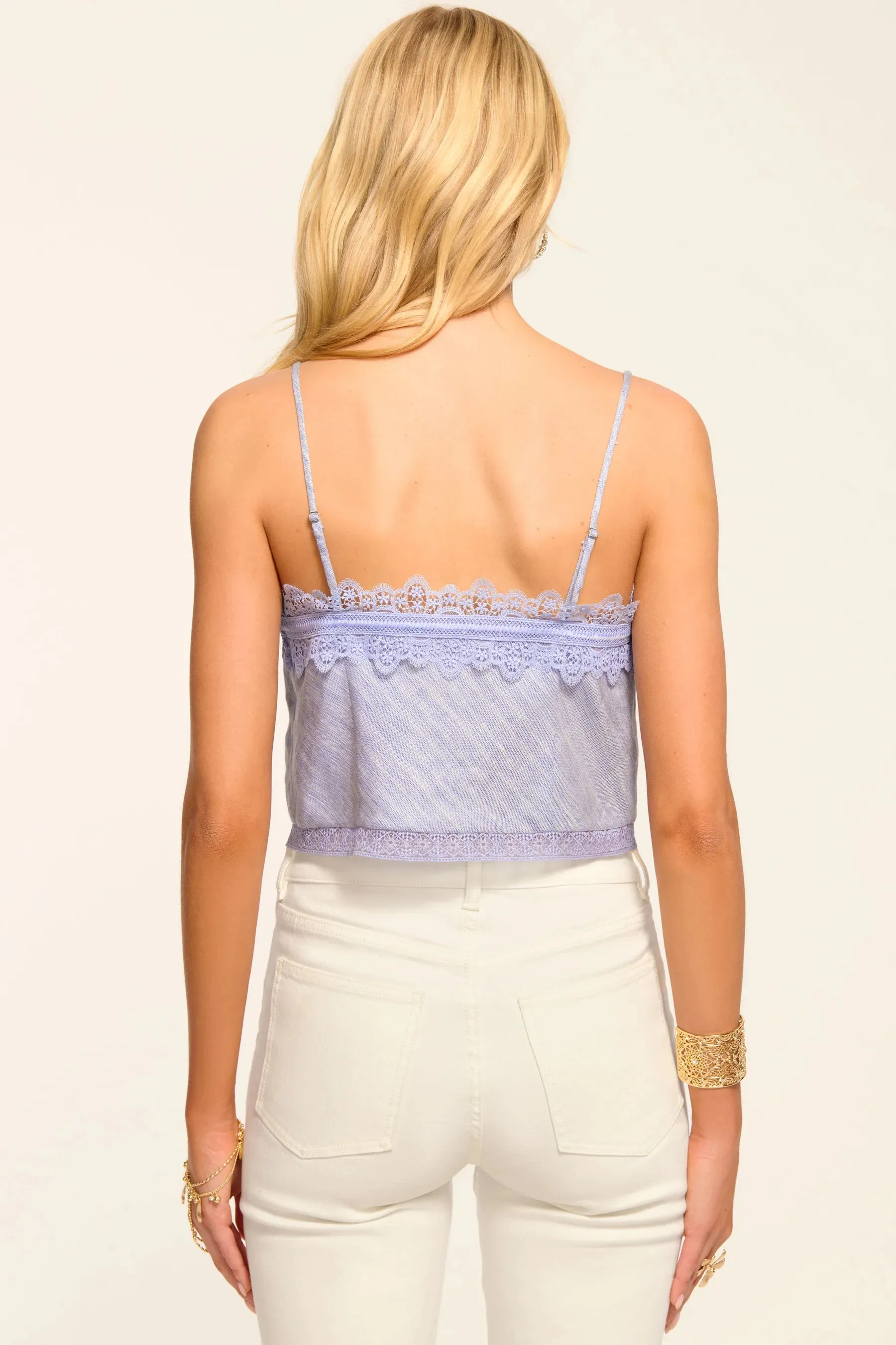 Ramy Brook - Ayda Embellished Linen Tank Top - Bazaar Blue sold by Jessie Boutique product image thumbnail 3
