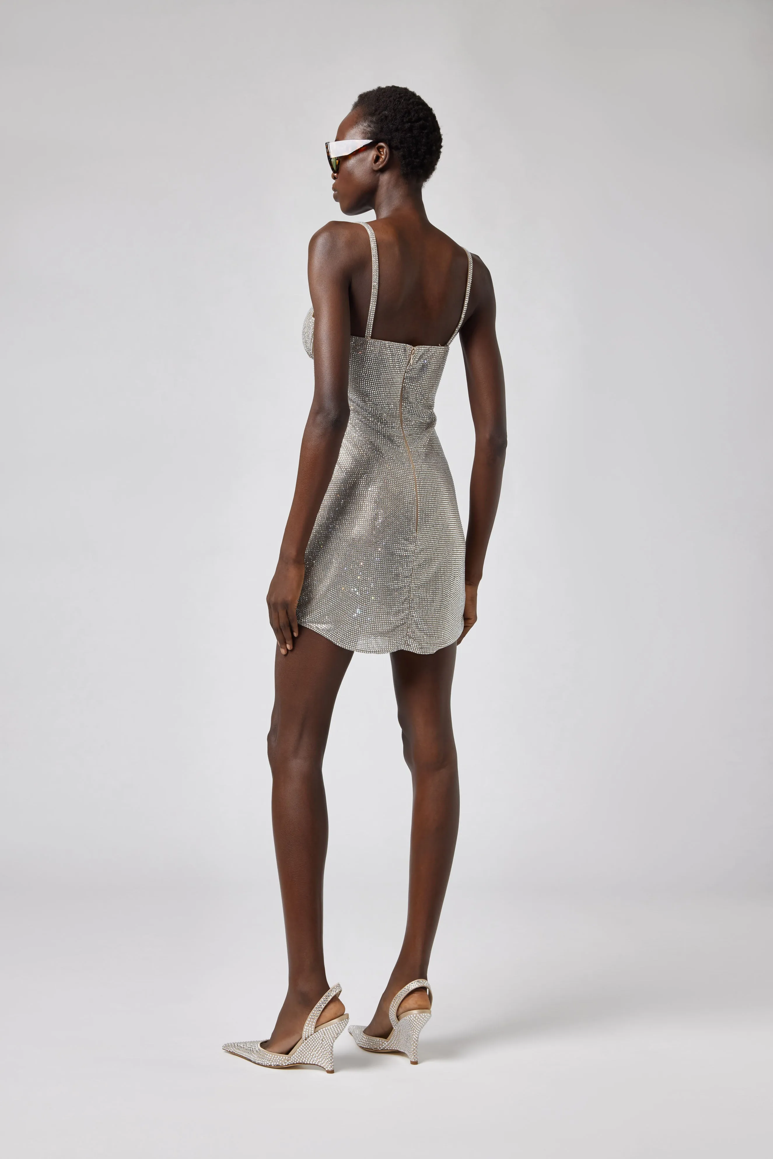 Giuseppe di Morabito - Short Dress With Shell Detail - Crystal sold by Jessie Boutique product image thumbnail 4