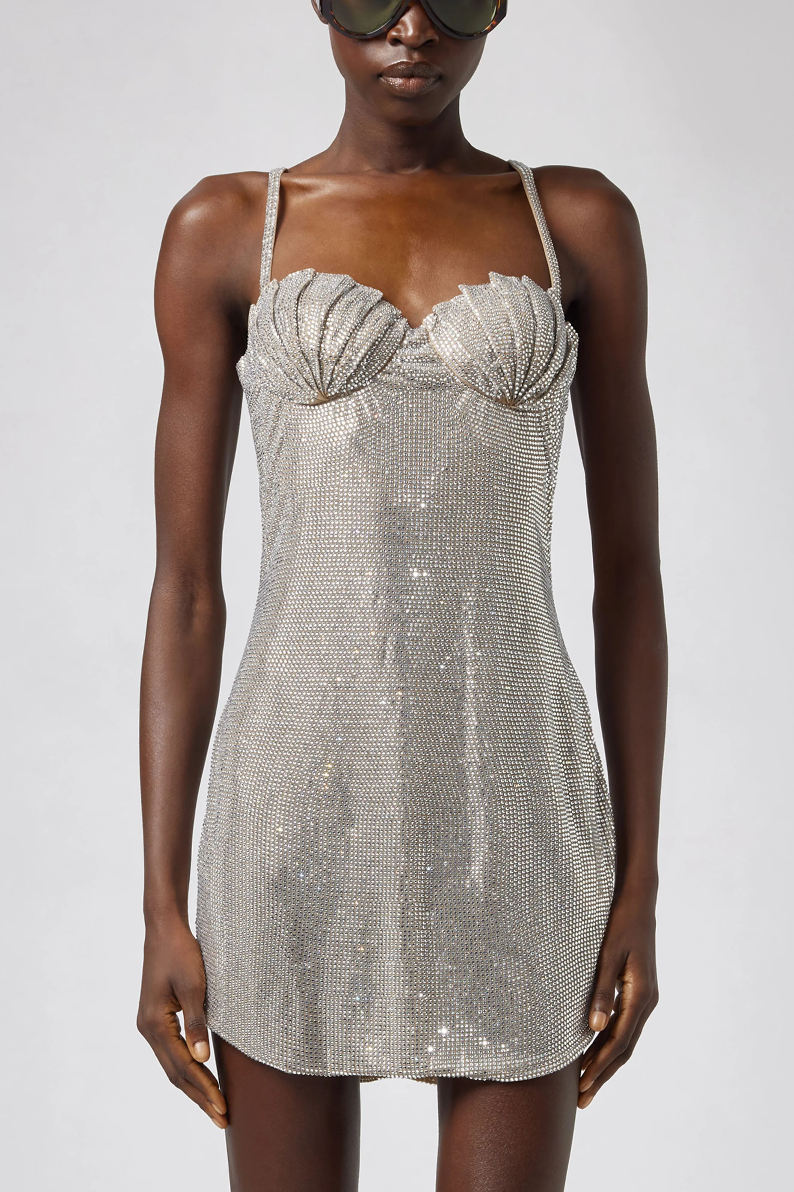 Giuseppe di Morabito - Short Dress With Shell Detail - Crystal sold by Jessie Boutique product image thumbnail 2