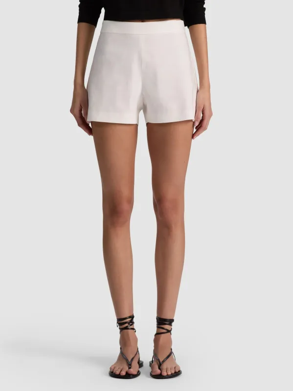Alice + Olivia - Hera Linen Short - White made by Alice + Olivia