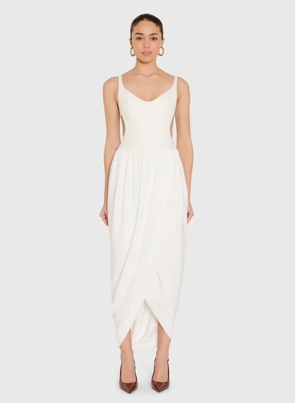 Amanda Uprichard - Marcelline Midi Dress - White made by Amanda Uprichard