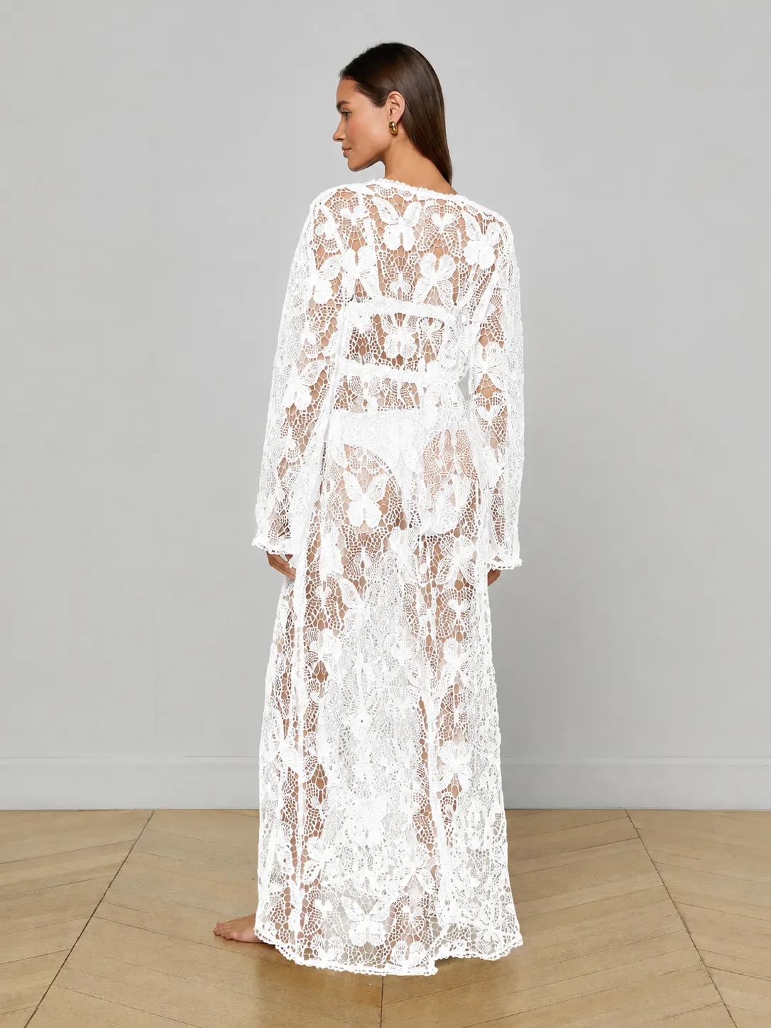 L'agence - Janus Cover-Up Robe - White sold by Jessie Boutique product image thumbnail 2