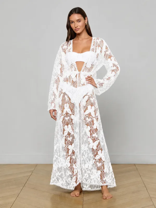L'agence - Janus Cover-Up Robe - White made by L'AGENCE