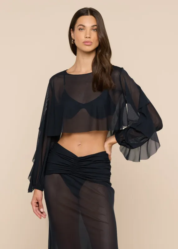 L'agence - Ambala Cover-Up Top - Black made by L'AGENCE