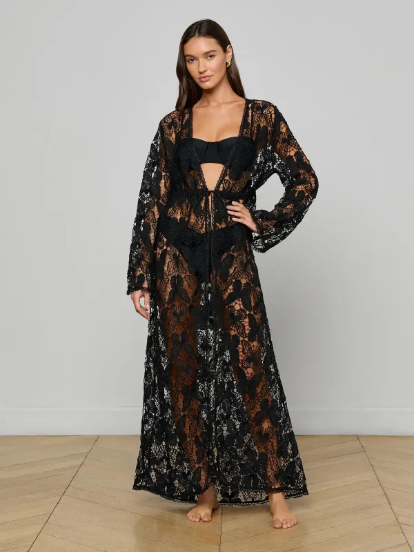 L'agence - Janus Cover-Up Robe - Black made by L'AGENCE
